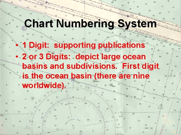 Chart Numbering System • 1 Digit: supporting publications • 2 or 3 Digits: depict