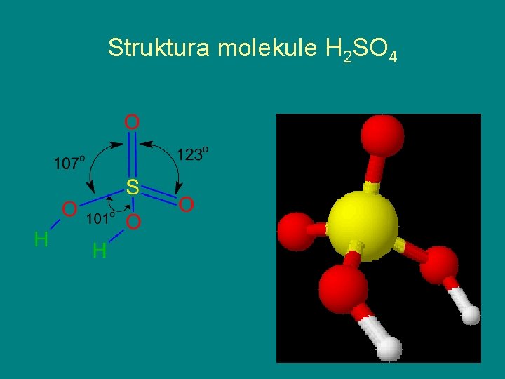 Struktura molekule H 2 SO 4 