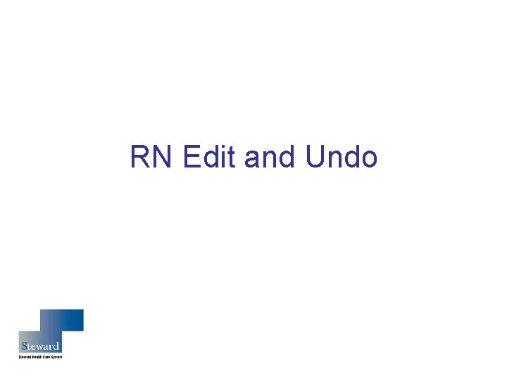 RN Edit and Undo 