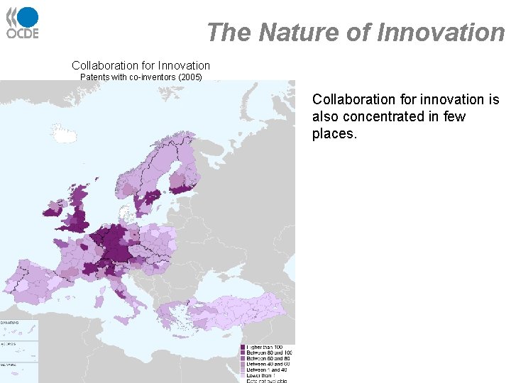 The Nature of Innovation Collaboration for Innovation Patents with co-inventors (2005) Collaboration for innovation