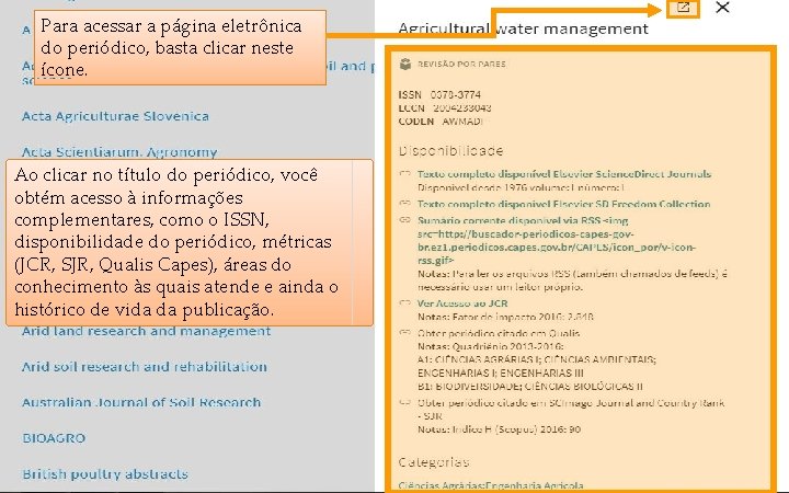 Para acessar a página eletrônica do periódico, basta clicar neste ícone. COORDENAÇÃO DE APERFEIÇOAMENTO