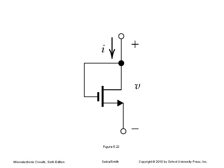 Figure 5. 22 Microelectronic Circuits, Sixth Edition Sedra/Smith Copyright © 2010 by Oxford University