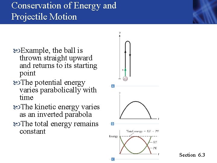 Conservation of Energy and Projectile Motion Example, the ball is thrown straight upward and Conservation of Energy and Projectile Motion Example, the ball is thrown straight upward and