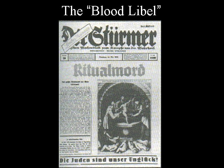 The “Blood Libel” 