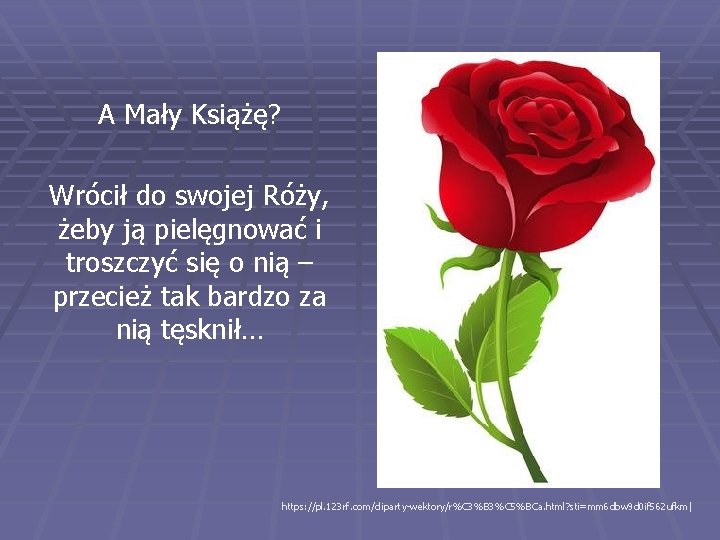 A Mały Książę? Wrócił do swojej Róży, żeby ją pielęgnować i troszczyć się o A Mały Książę? Wrócił do swojej Róży, żeby ją pielęgnować i troszczyć się o