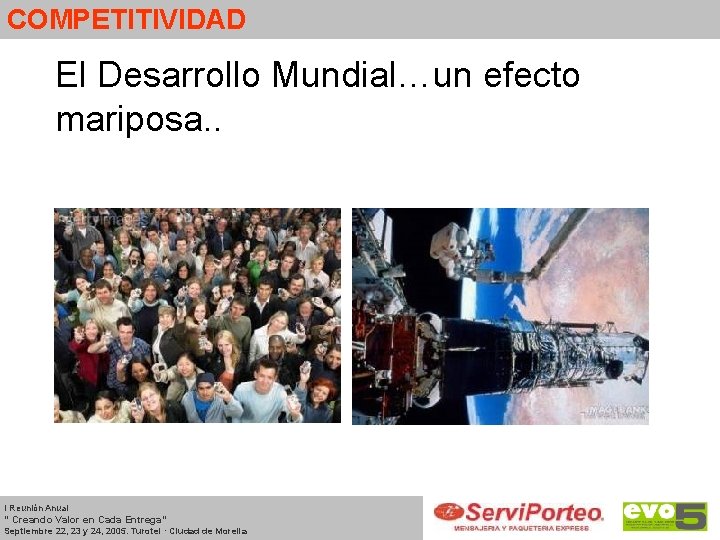 COMPETITIVIDAD El Desarrollo Mundial…un efecto mariposa. . I Reunión Anual “ Creando Valor en