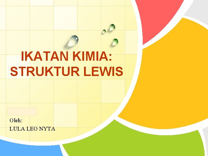IKATAN KIMIA: STRUKTUR LEWIS L/O/G/O Oleh: LULA LEO NYTA 