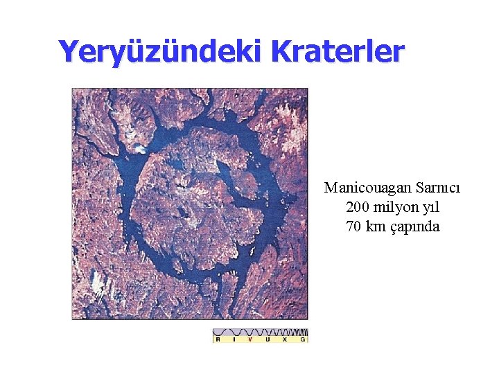 Yeryüzündeki Kraterler Manicouagan Sarnıcı 200 milyon yıl 70 km çapında Yeryüzündeki Kraterler Manicouagan Sarnıcı 200 milyon yıl 70 km çapında