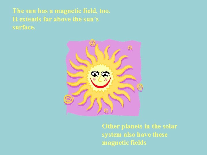 The sun has a magnetic field, too. It extends far above the sun’s surface.