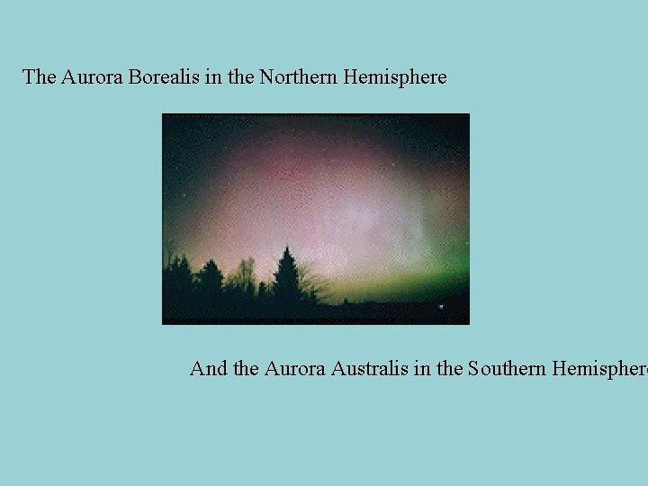 The Aurora Borealis in the Northern Hemisphere And the Aurora Australis in the Southern
