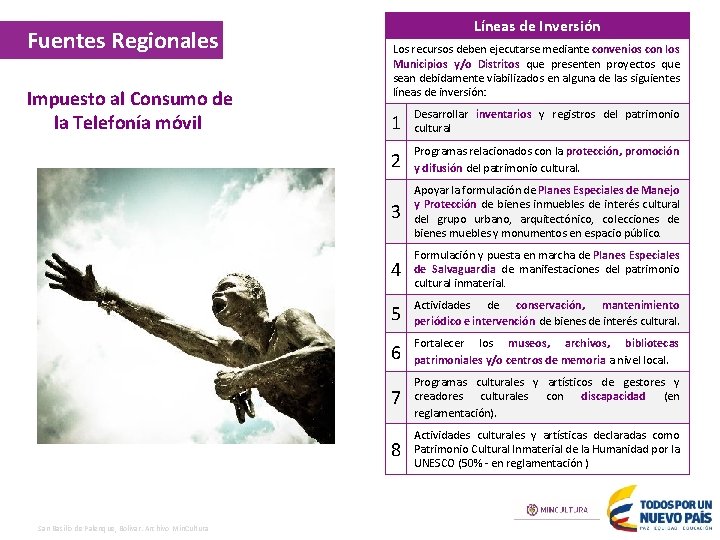 Fuentes Regionales Impuesto al Consumo de la Telefonía móvil San Basilio de Palenque, Bolívar.