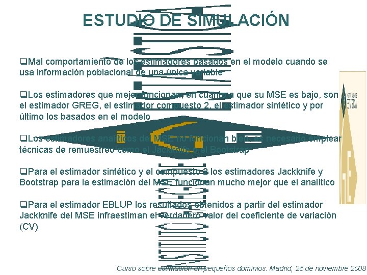 ESTUDIO DE SIMULACIÓN q. Mal comportamiento de los estimadores basados en el modelo cuando