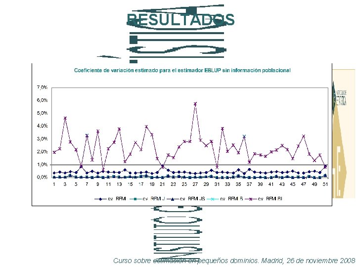 RESULTADOS Curso sobre estimación en pequeños dominios. Madrid, 26 de noviembre 2008 