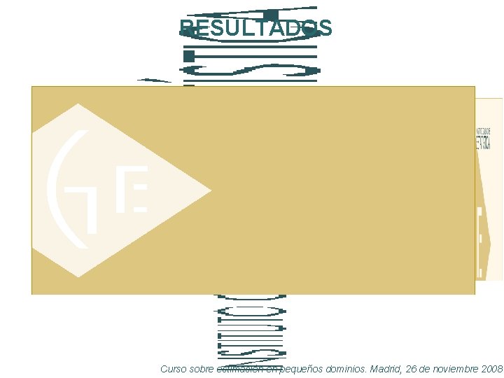 RESULTADOS Curso sobre estimación en pequeños dominios. Madrid, 26 de noviembre 2008 