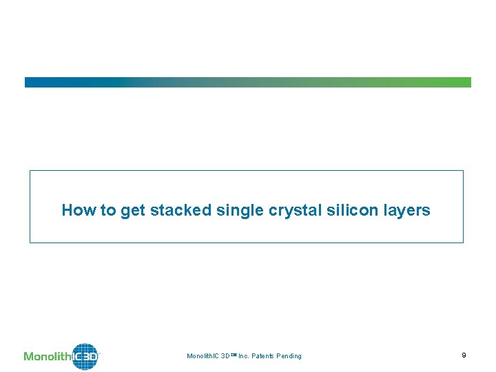 How to get stacked single crystal silicon layers Monolith. IC 3 D Inc. Patents How to get stacked single crystal silicon layers Monolith. IC 3 D Inc. Patents