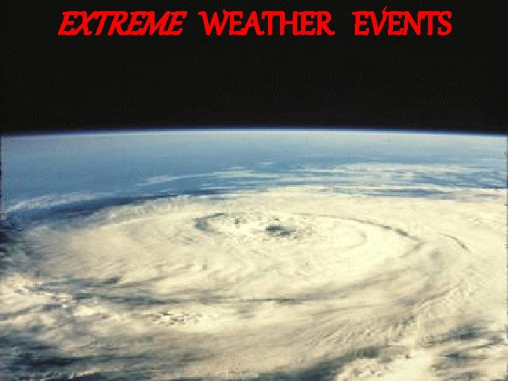 EXTREME WEATHER EVENTS 