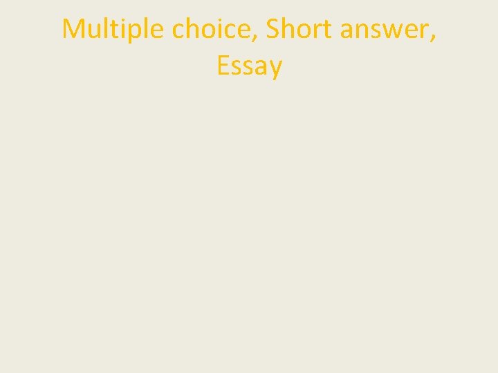 short answer essay mlc