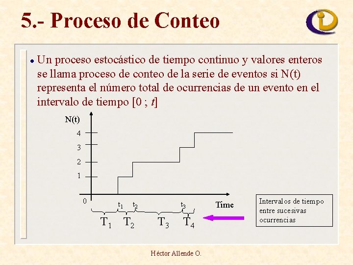 5. - Proceso de Conteo l Un proceso estocástico de tiempo continuo y valores