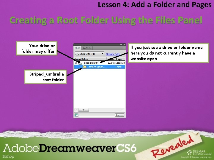Lesson 4: Add a Folder and Pages Creating a Root Folder Using the Files