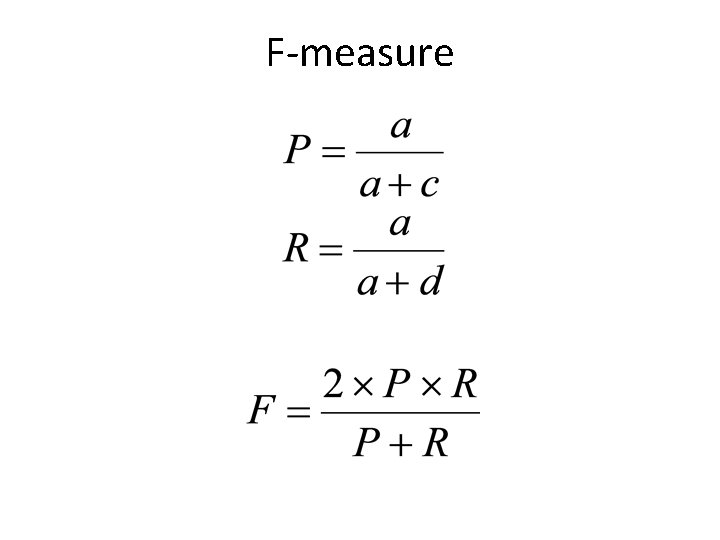 F-measure 