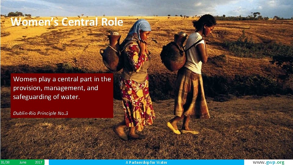 Women’s Central Role Women play a central part in the provision, management, and safeguarding