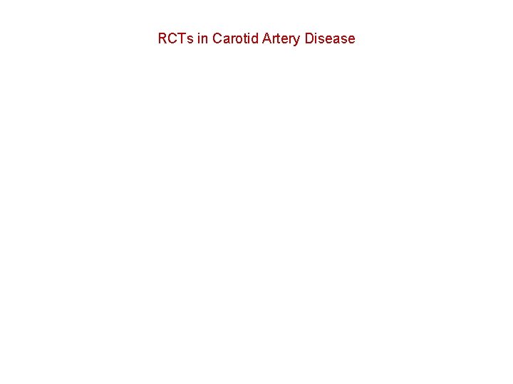 RCTs in Carotid Artery Disease 