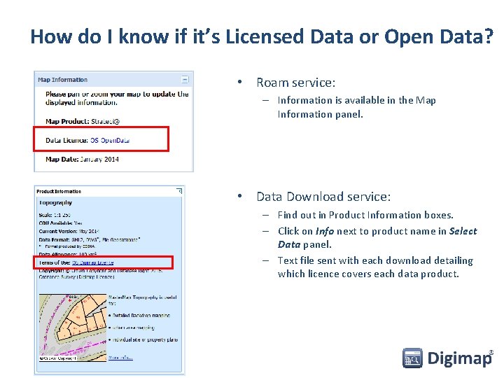 How do I know if it’s Licensed Data or Open Data? • Roam service: