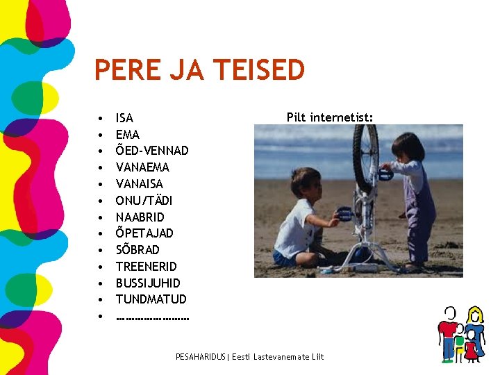 PERE JA TEISED • • • • ISA EMA ÕED-VENNAD VANAEMA VANAISA ONU/TÄDI NAABRID