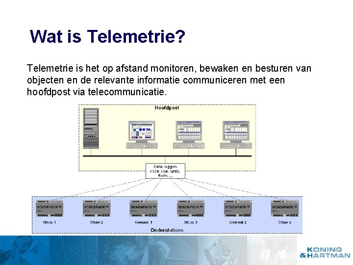 Wat is Telemetrie? Telemetrie is het op afstand monitoren, bewaken en besturen van objecten