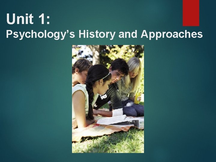 Unit 1: Psychology’s History and Approaches 