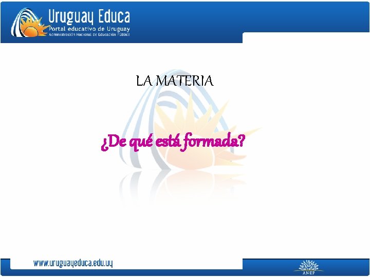 LA MATERIA ¿De qué está formada? 