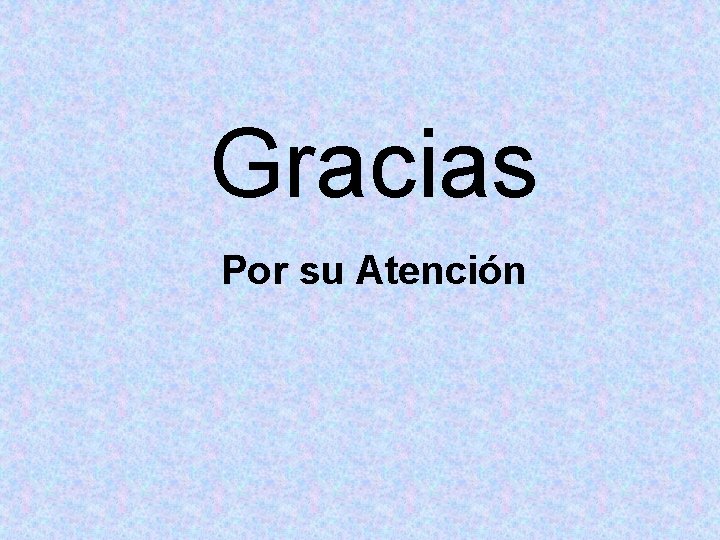 Gracias Por su Atención 