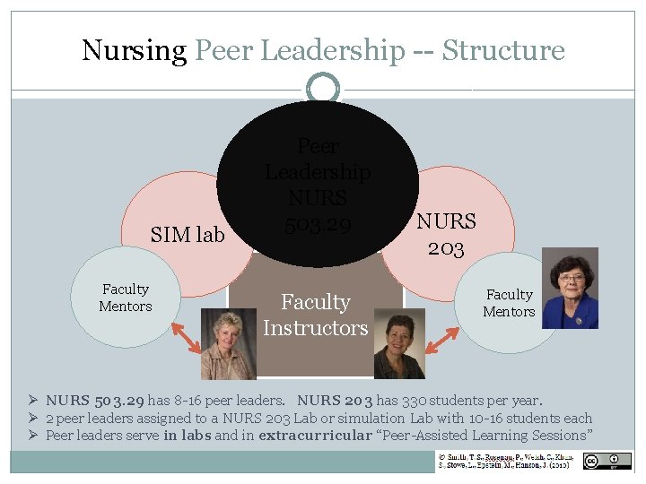 Nursing Peer Leadership -- Structure SIM lab Faculty Mentors Peer Leadership NURS 503. 29