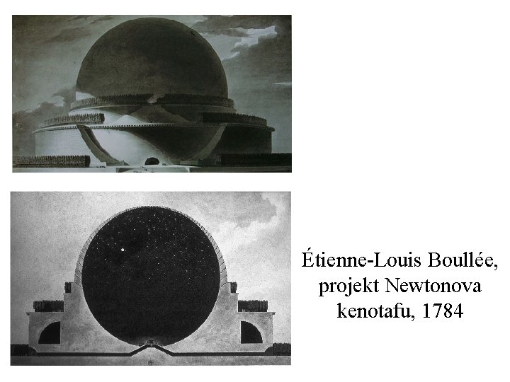 Étienne-Louis Boullée, projekt Newtonova kenotafu, 1784 