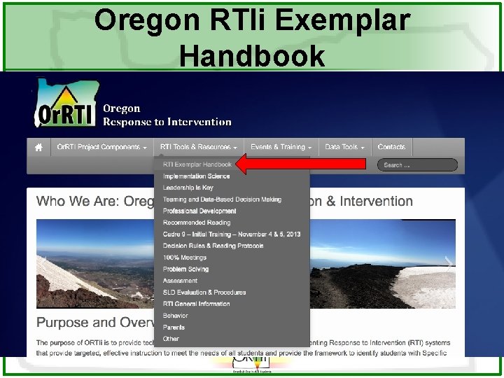 Oregon RTIi Exemplar Handbook 