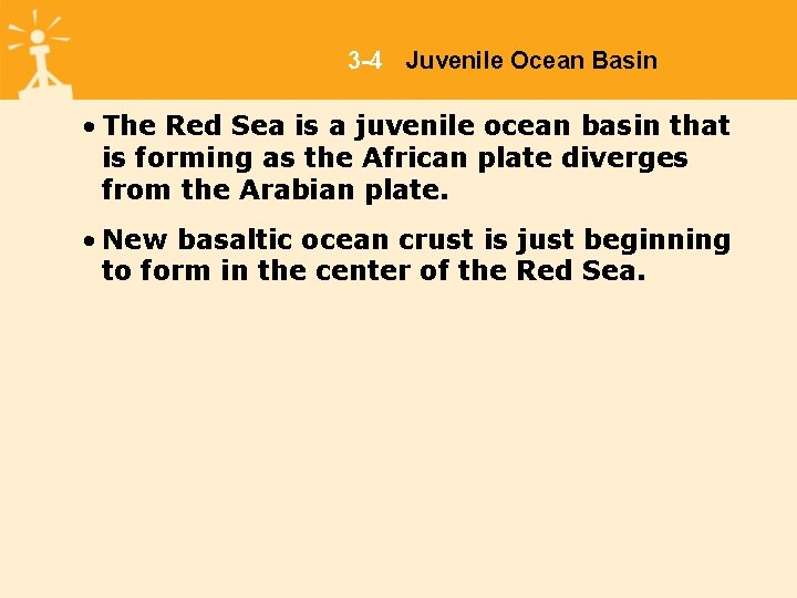 3 -4 Juvenile Ocean Basin • The Red Sea is a juvenile ocean basin