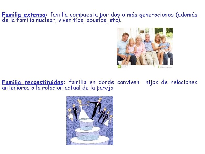 Familia extensa: familia compuesta por dos o más generaciones (además de la familia nuclear, Familia extensa: familia compuesta por dos o más generaciones (además de la familia nuclear,