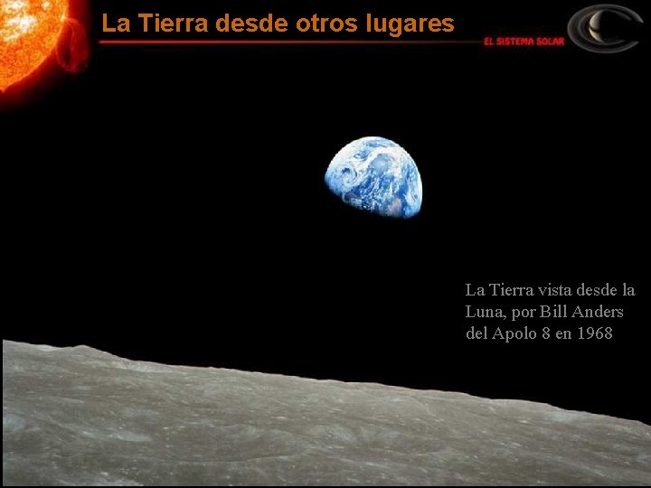 La Tierra desde otros lugares La Tierra vista desde la Luna, por Bill Anders