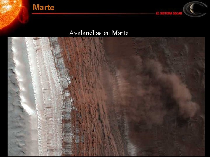 Marte Avalanchas en Marte 