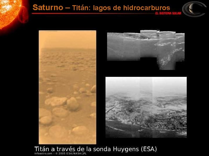 Saturno – Titán: lagos de hidrocarburos 