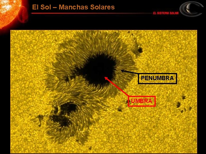 El Sol – Manchas Solares PENUMBRA 