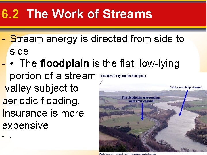 6. 2 The Work of Streams - Stream energy is directed from side to