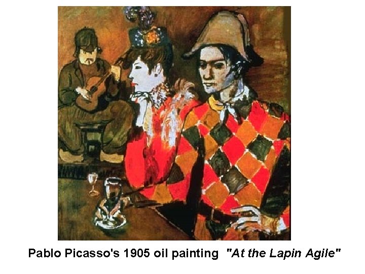 Pablo Picasso's 1905 oil painting "At the Lapin Agile" 