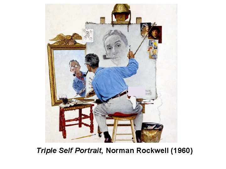 Triple Self Portrait, Norman Rockwell (1960) 