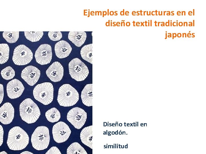 Ejemplos de estructuras en el diseño textil tradicional japonés Diseño textil en algodón. similitud