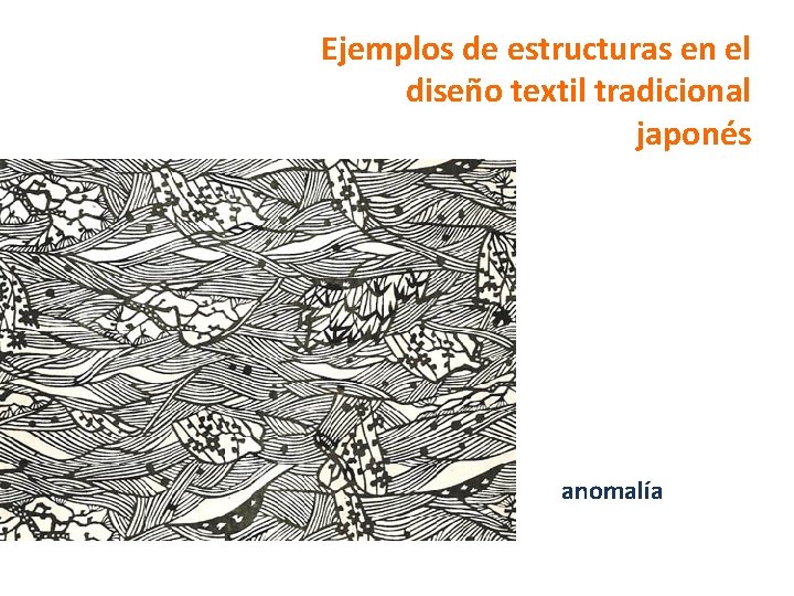 Ejemplos de estructuras en el diseño textil tradicional japonés anomalía 