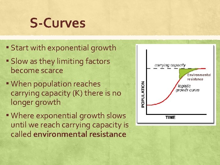 S-Curves ▪ Start with exponential growth ▪ Slow as they limiting factors become scarce