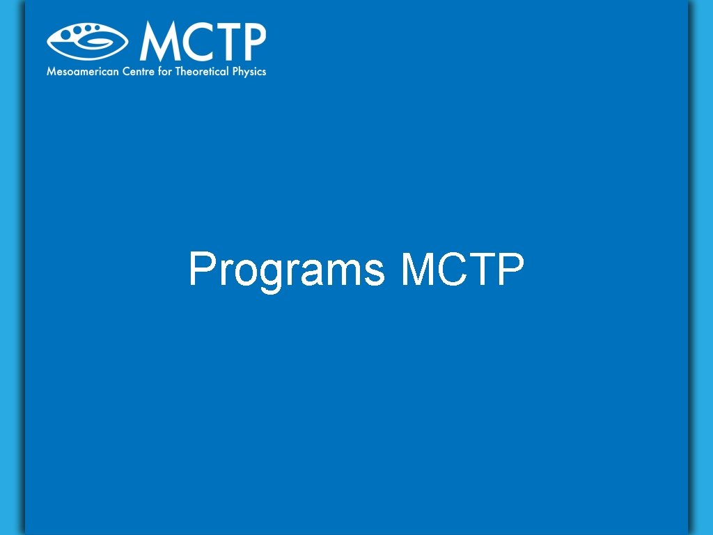 Programs MCTP 