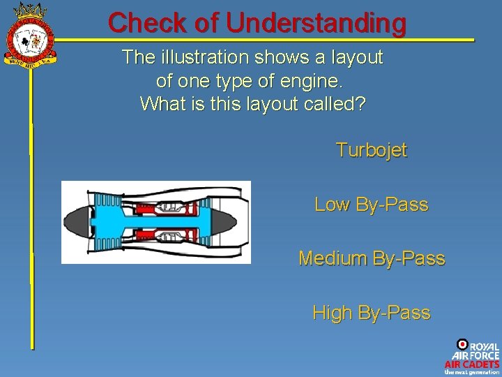 Check of Understanding The illustration shows a layout of one type of engine. What