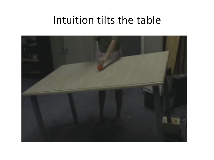 Intuition tilts the table 